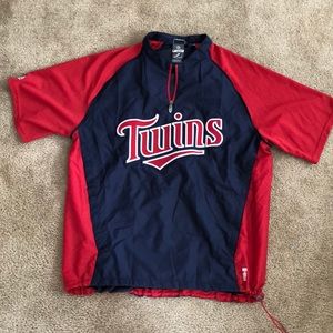 Majestic Authentic Minnesota Twins Jacket 1/4 Zip